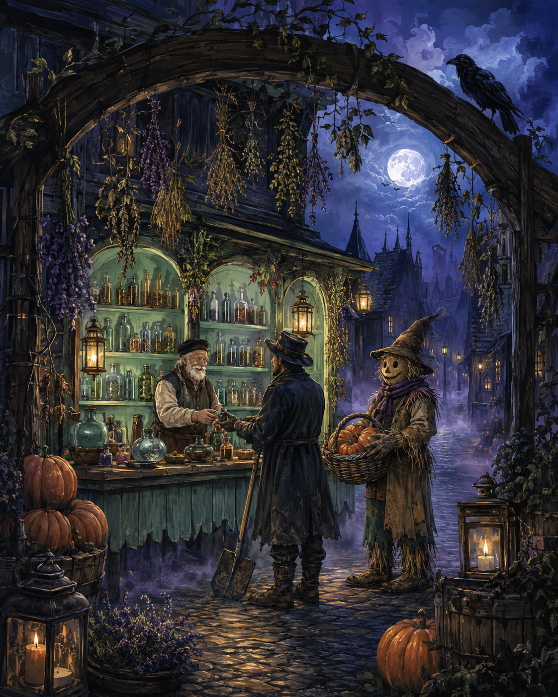 Schilderen op nummer De apotheek van de nacht – Halloween