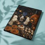Afgewerkt canvas De bakkerij van kleine geesten op stof