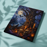 Afgewerkt canvas De boom van verloren schedels op stof
