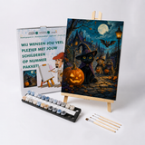 Schilderen op nummer De dierlijke spookbende met verf en penselen