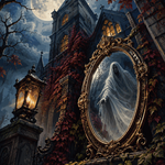 Schilderen op nummer De geest achter de spiegel – Halloween