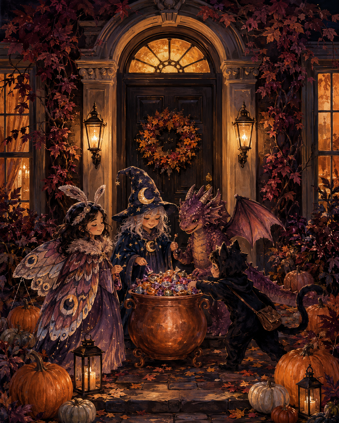 Schilderen op nummer De grote snoepronde – Halloween