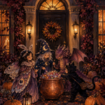 Schilderen op nummer De grote snoepronde – Halloween