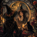 Schilderen op nummer De heks in de gouden spiegel – Halloween