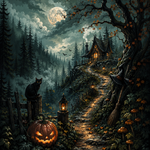 Schilderen op nummer De hut aan het heksenpad – Halloween
