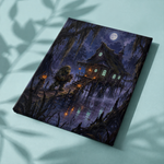Afgewerkt canvas De hut van het moerasmonster op stof