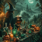 Schilderen op nummer De tafel met duizend drankjes – Halloween