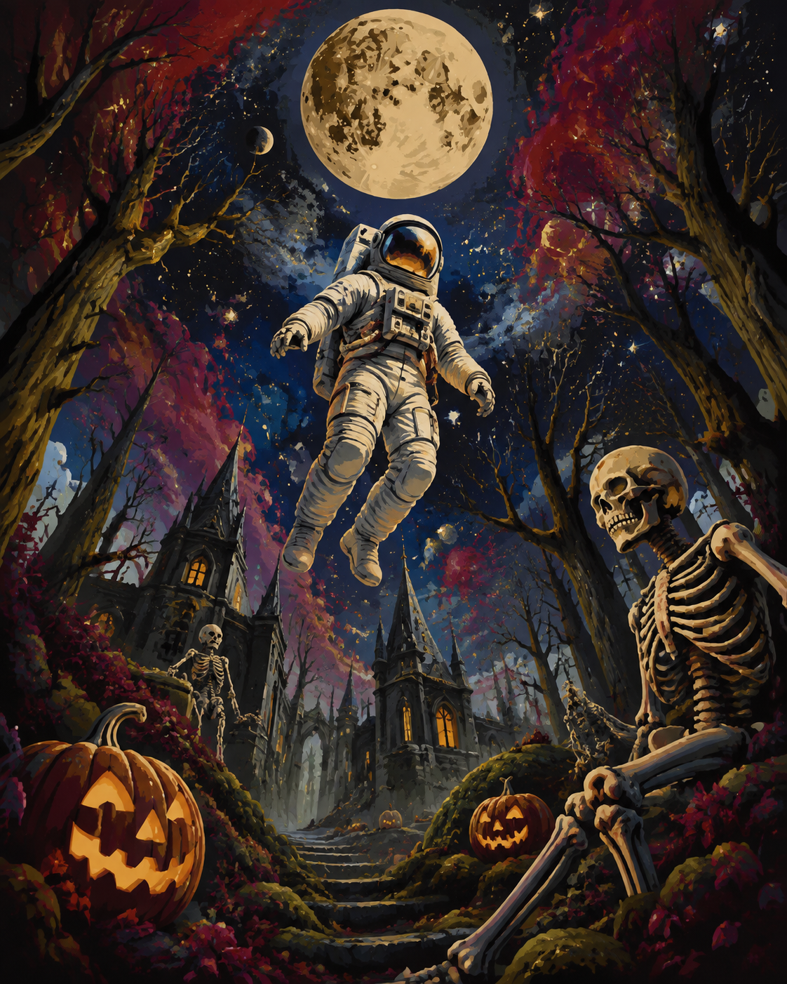 Schilderen op nummer De verdwaalde astronaut – Halloween
