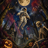Schilderen op nummer De verdwaalde astronaut – Halloween