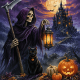 Schilderen op nummer De wachter met de zeis – Halloween