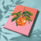 Discofruit als afgewerkt canvas