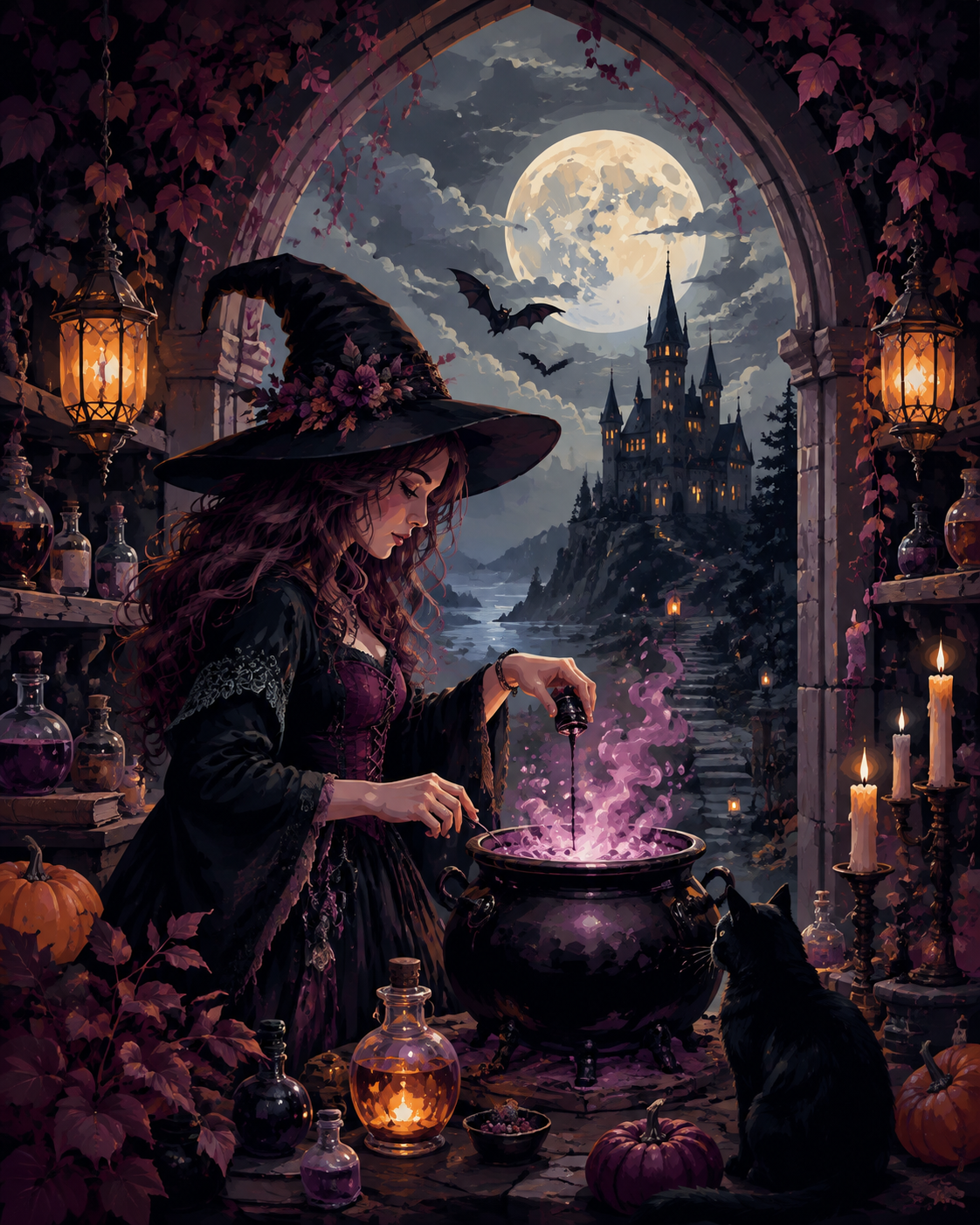 Schilderen op nummer Drankjes uit de onderwereld – Halloween
