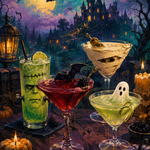 Schilderen op nummer Drankjes voor de geestenkring – Halloween
