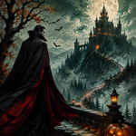 Schilderen op nummer Graaf van de rode nacht – Halloween