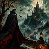 Schilderen op nummer Graaf van de rode nacht – Halloween
