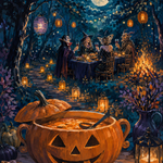 Schilderen op nummer Het feest van de nachtfiguren – Halloween