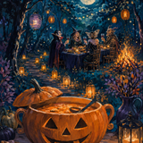 Schilderen op nummer Het feest van de nachtfiguren – Halloween