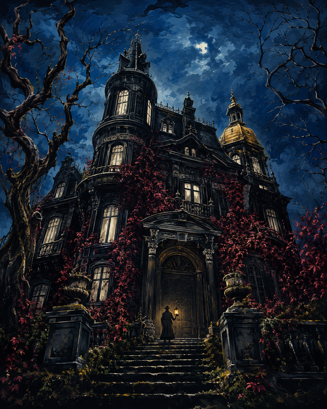 Schilderen op nummer Het geheim van het zwarte landhuis – Halloween