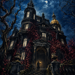 Schilderen op nummer Het geheim van het zwarte landhuis – Halloween