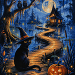 Schilderen op nummer Het lichtgevende moerasgeheim – Halloween