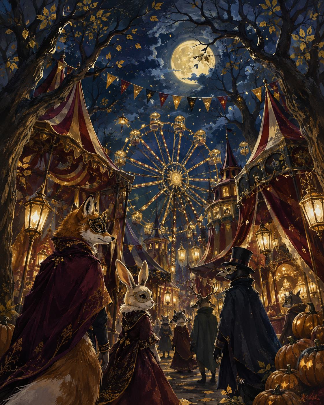 Schilderen op nummer Kermis van de nachtfiguren – Halloween