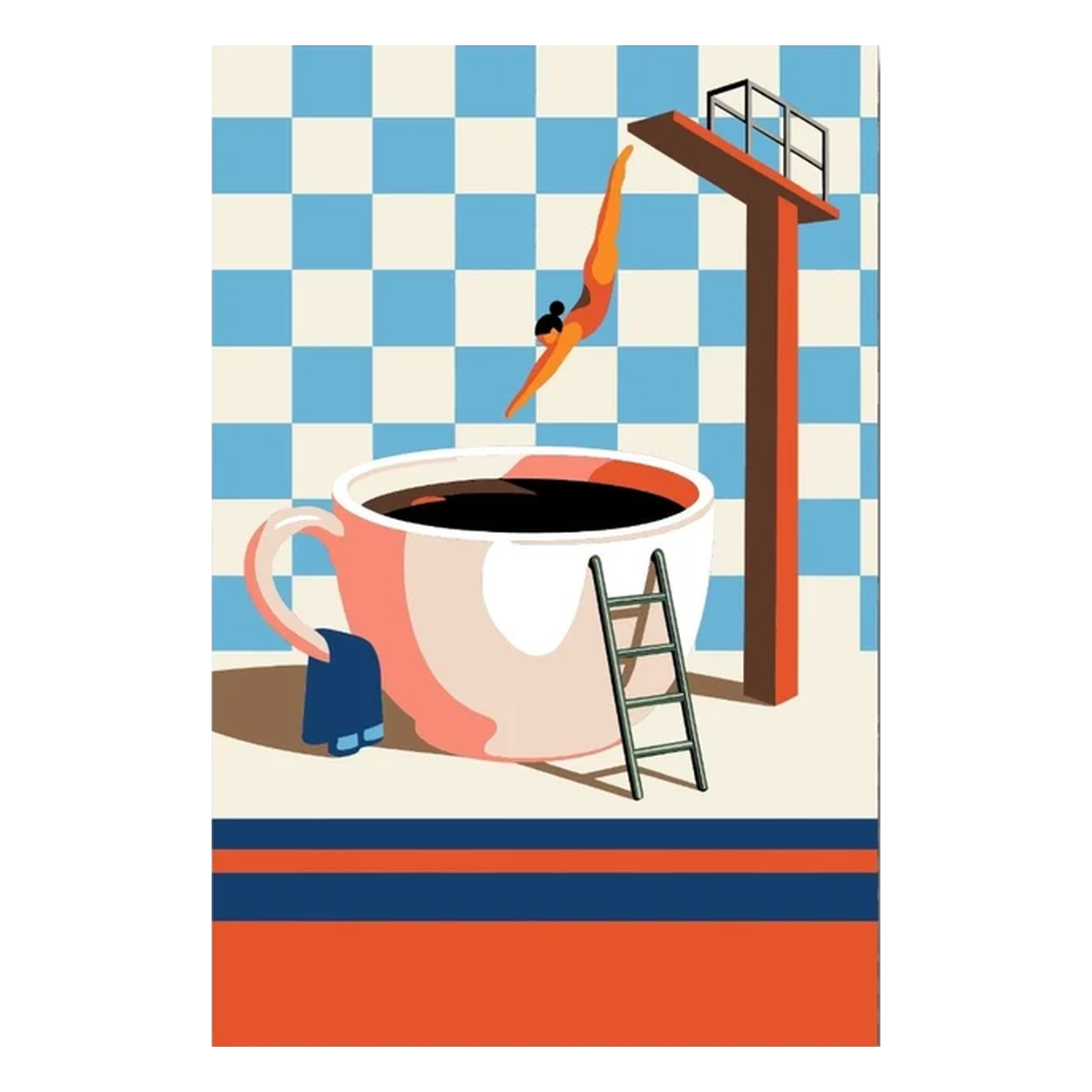 Vrijstaand ontwerp Koffieduik zonder achtergrond