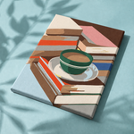 Koffiepauze als afgewerkt canvas