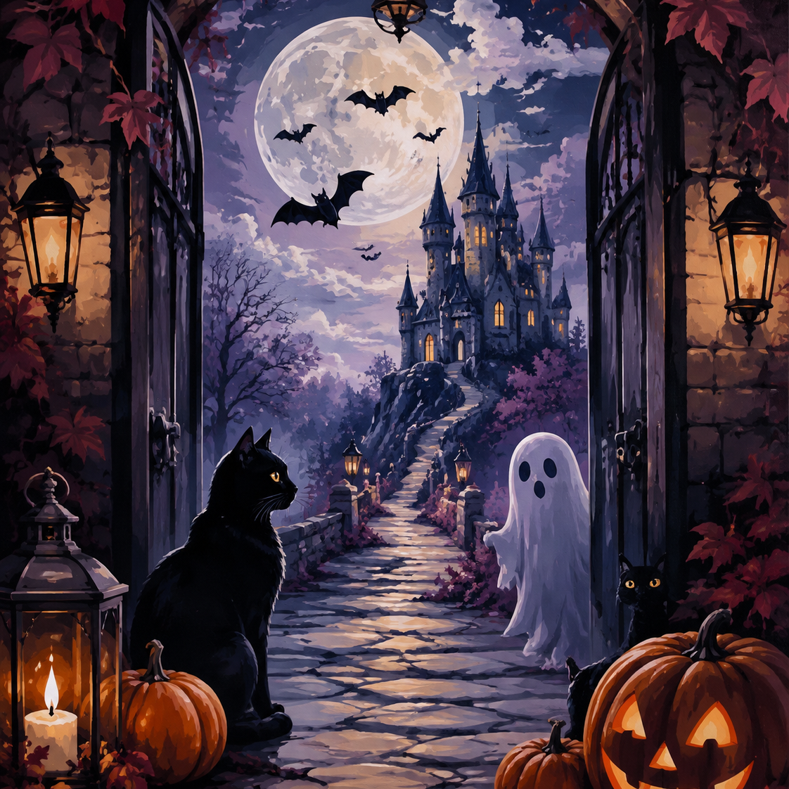 Schilderen op nummer Maanfeest van de schaduwen – Halloween