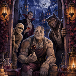 Schilderen op nummer Nacht van de klassieke monsters – Halloween