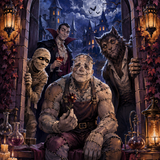 Schilderen op nummer Nacht van de klassieke monsters – Halloween