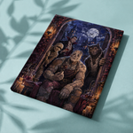 Afgewerkt canvas Nacht van de klassieke monsters op stof
