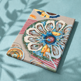 Oesterfeest als afgewerkt canvas