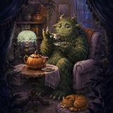 Schilderen op nummer Ook monsters drinken thee – Halloween