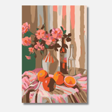 Oranje Bloemen schilderen op nummer