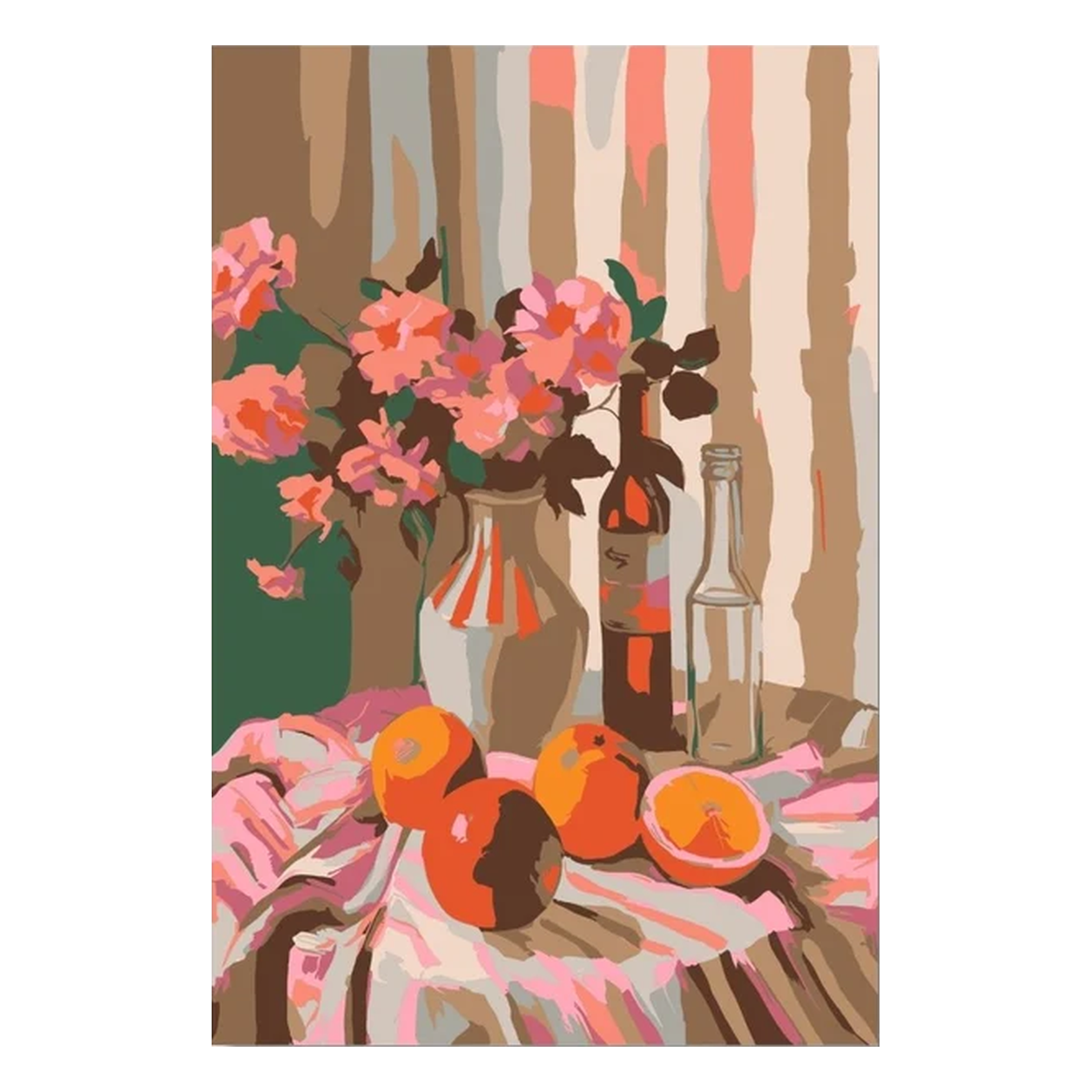 Vrijstaand ontwerp Oranje Bloemen zonder achtergrond