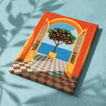 Oranje Uitzicht als afgewerkt canvas