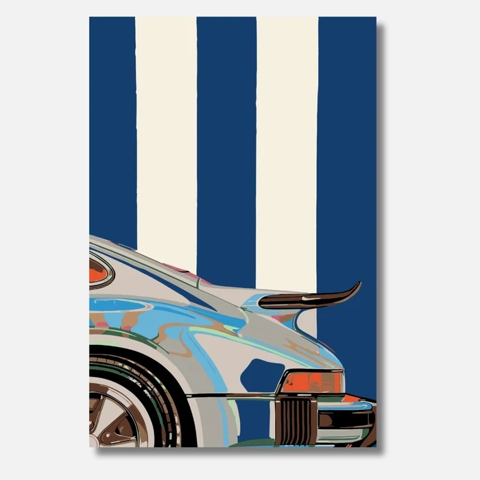 Retro Sportwagen schilderen op nummer