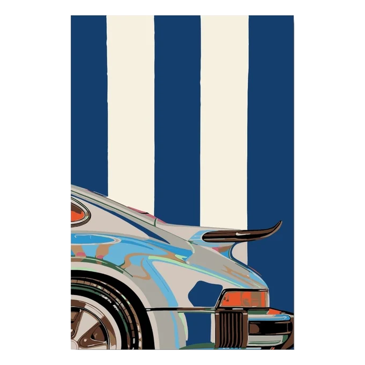 Vrijstaand ontwerp Retro Sportwagen zonder achtergrond