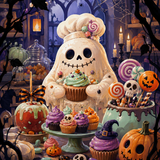 Schilderen op nummer Suikerspoken uit de bakkerij – Halloween