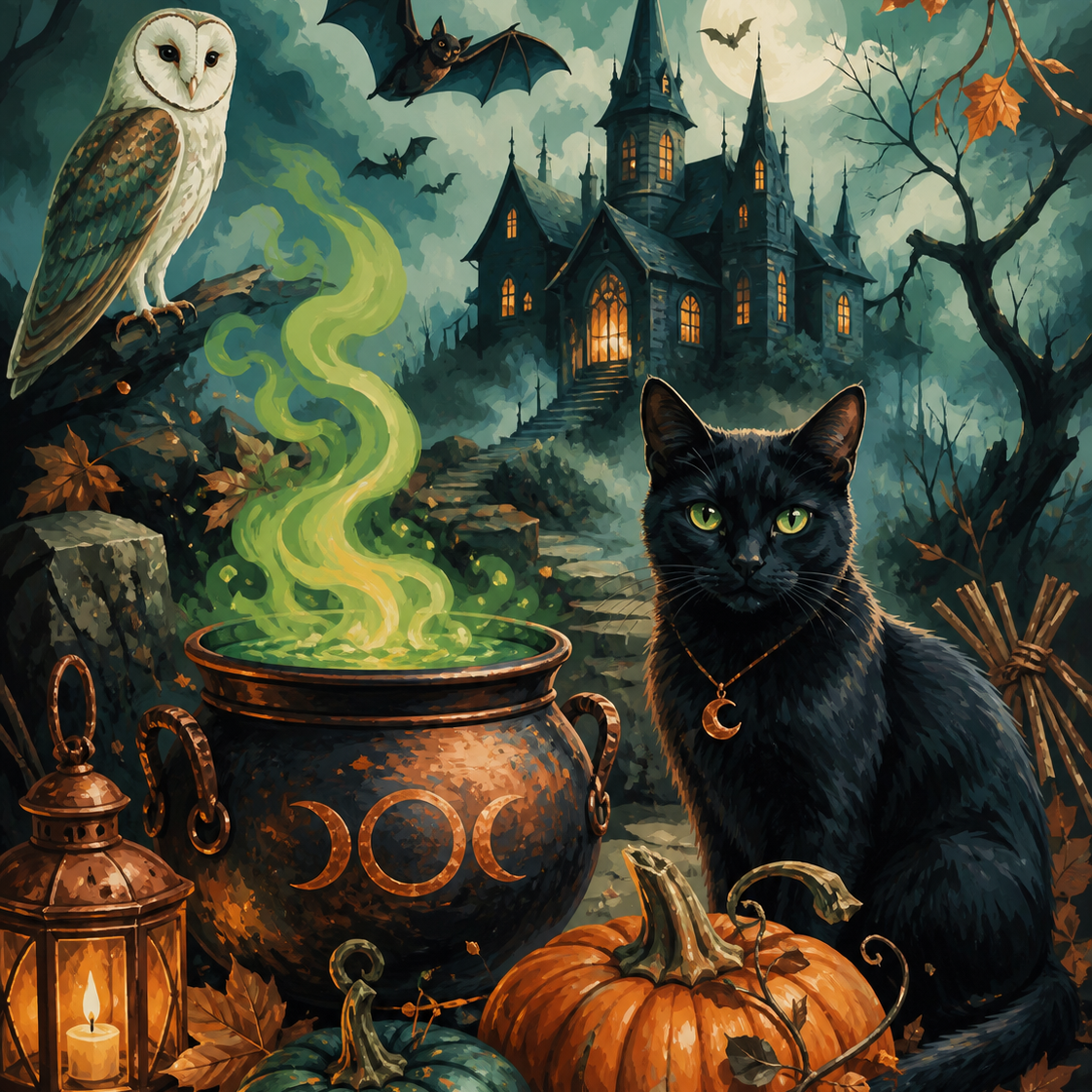 Schilderen op nummer Symbolen van de spooknacht – Halloween