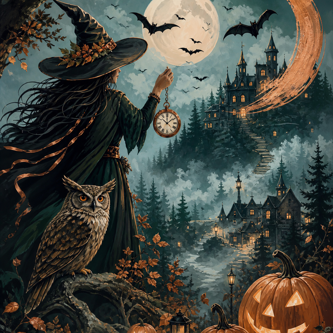 Schilderen op nummer Wanneer het heksenuur slaat – Halloween