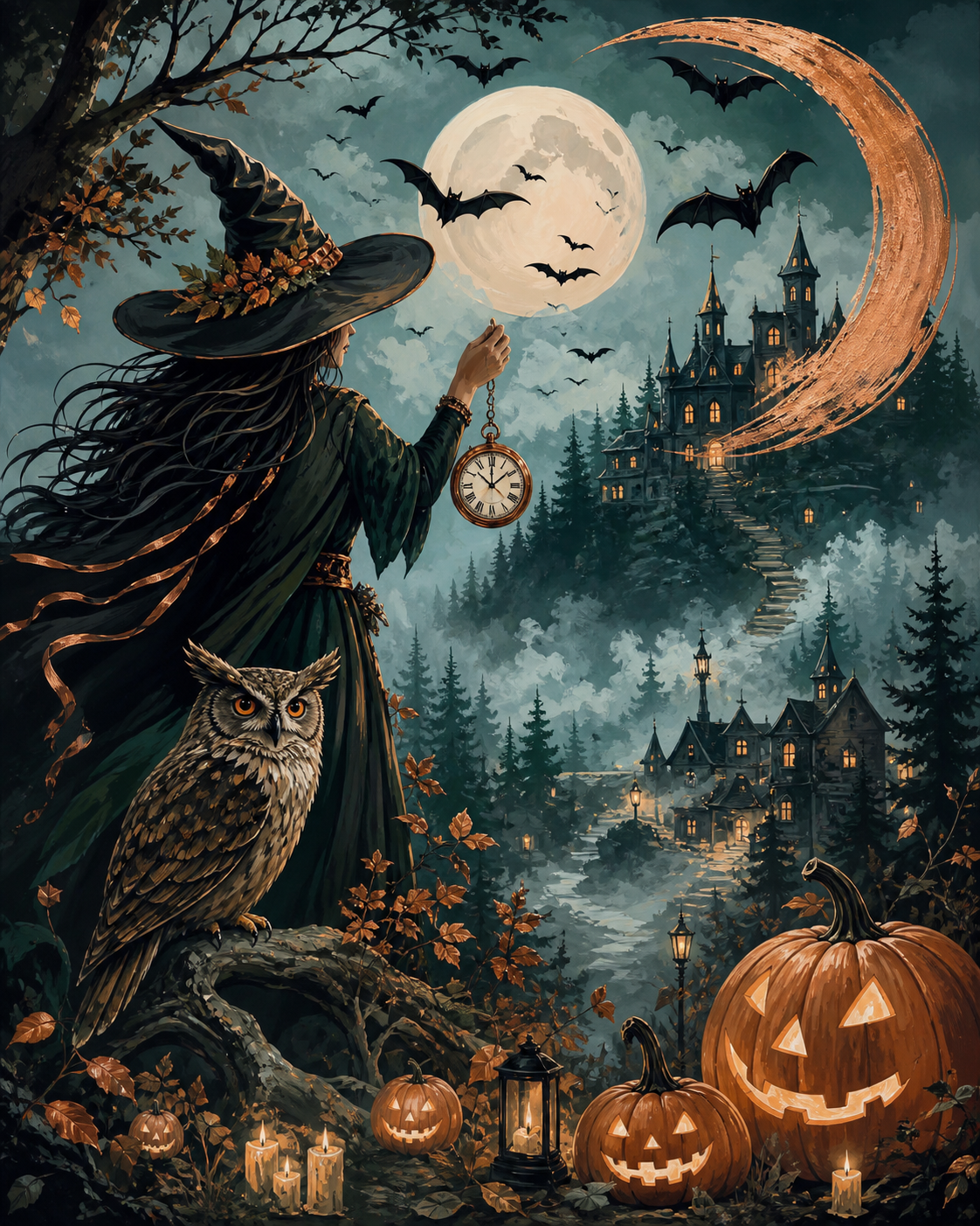 Schilderen op nummer Wanneer het heksenuur slaat – Halloween