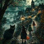 Schilderen op nummer Zoete buit in de spooknacht – Halloween