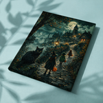 Afgewerkt canvas Zoete buit in de spooknacht op stof