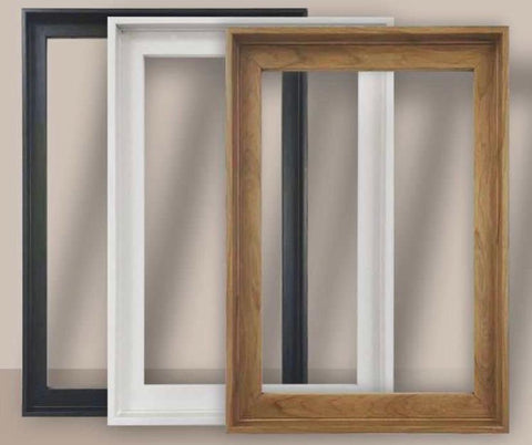 Wooden Frame 4cm Thick White/Black/Brown